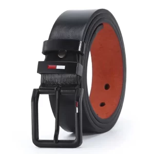 LWL71034 All Black Light Weight Leather Belt