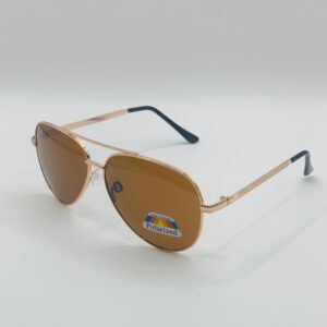 Avaitor Shape Polarized Sunglasses (Rose Gold)